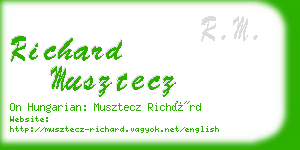 richard musztecz business card